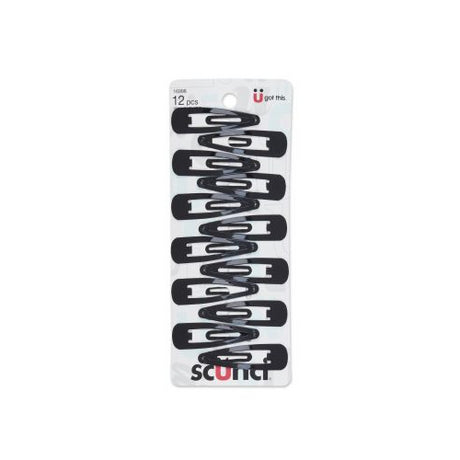 Scünci U Got This Contour Snap Clips, Black, 12 CT-043194169986-LR-179047-1-LR eShop