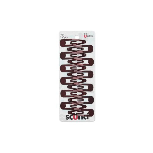Scünci U Got This Contour Snap Clips, Brown, 12 CT-043194169993-LR-157066-1-LR eShop