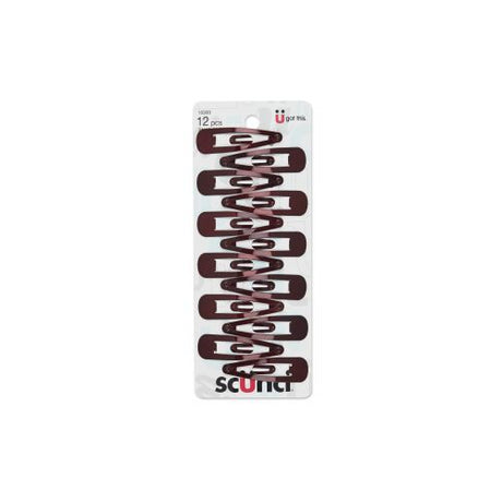 Scünci U Got This Contour Snap Clips, Brown, 12 CT-043194169993-LR-157066-1-LR eShop