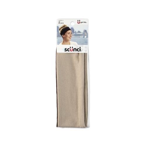 Scünci U Got This Wide Stretch Basic Neutral Headwraps, 5 CT-043194588985-LR-190327-1-LR eShop