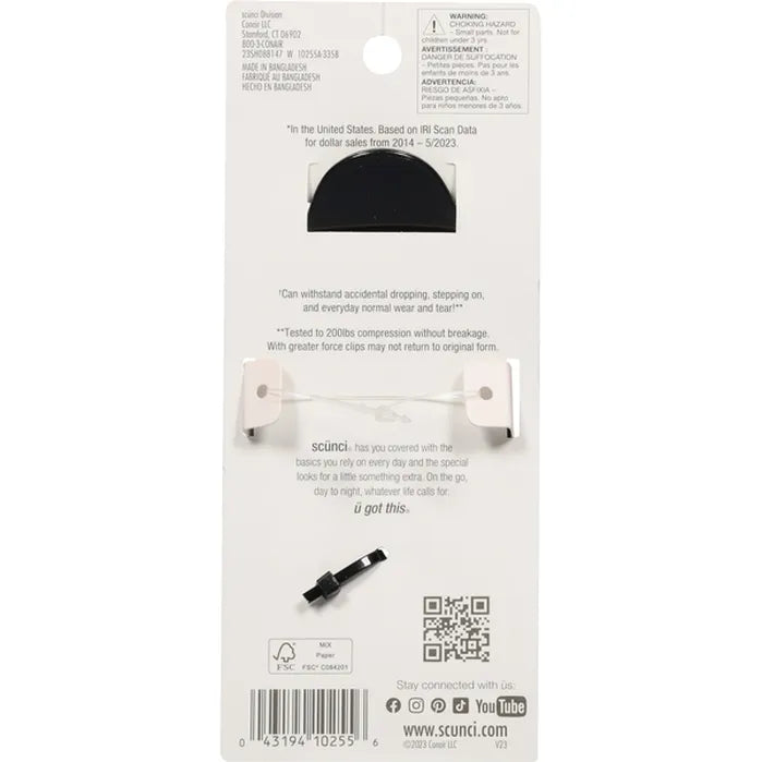 Scünci Unbreakable All Day Hold Claw Clip - Black-043194102556-LR-355319-3-LR eShop