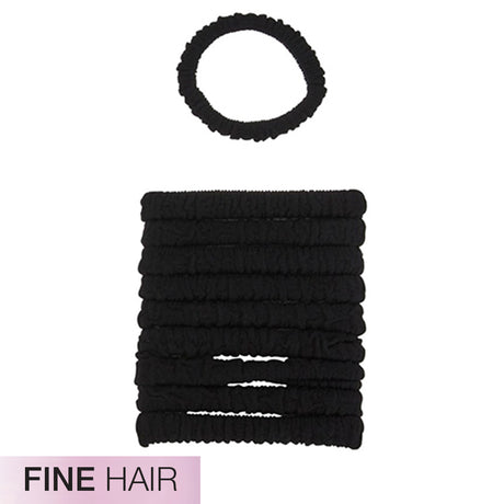scünci Unbreakable Black Ponytailer for Fine Hair, 10 pack-043194103140-LR-357250-2-LR eShop