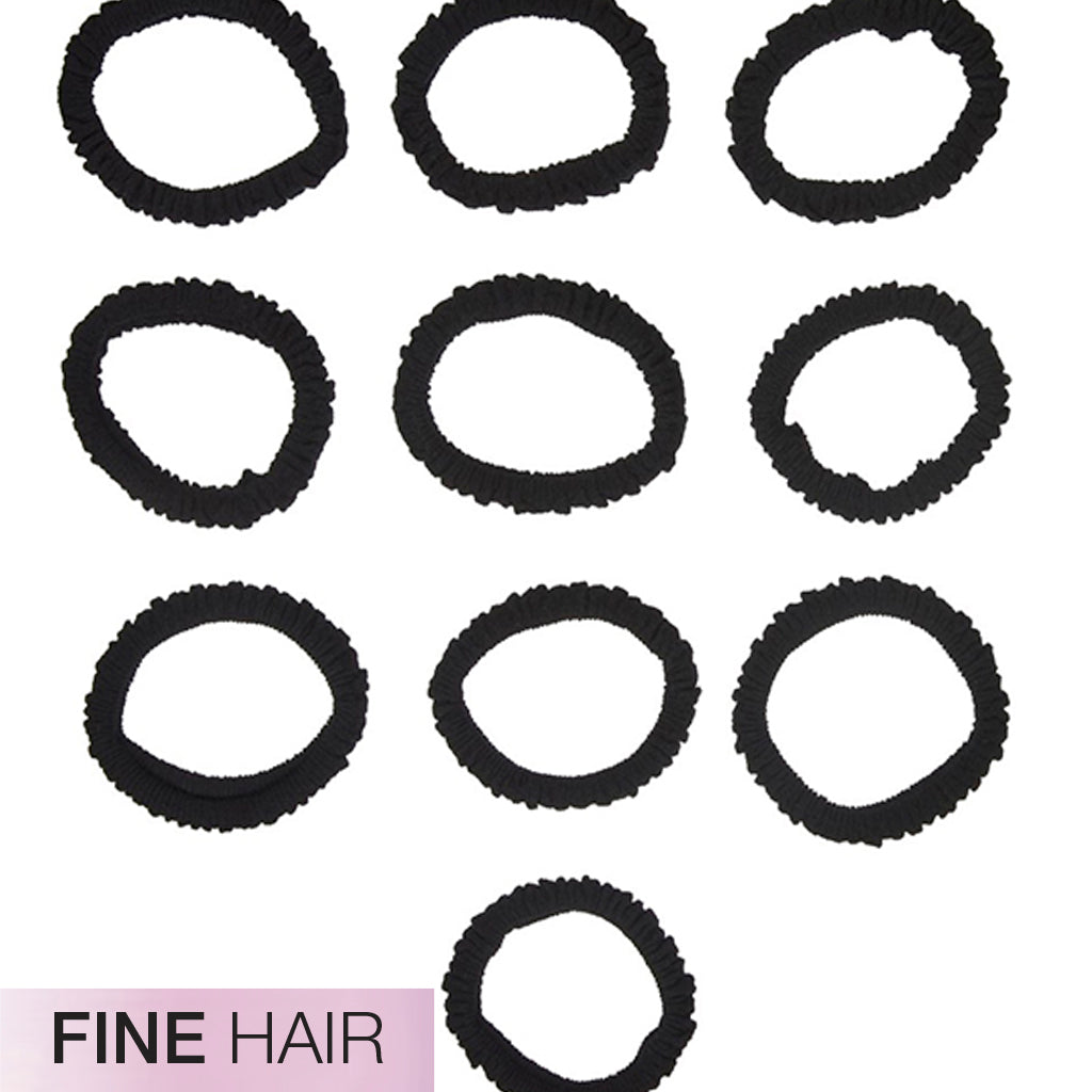 scünci Unbreakable Black Ponytailer for Fine Hair, 10 pack-043194103140-LR-357250-3-LR eShop