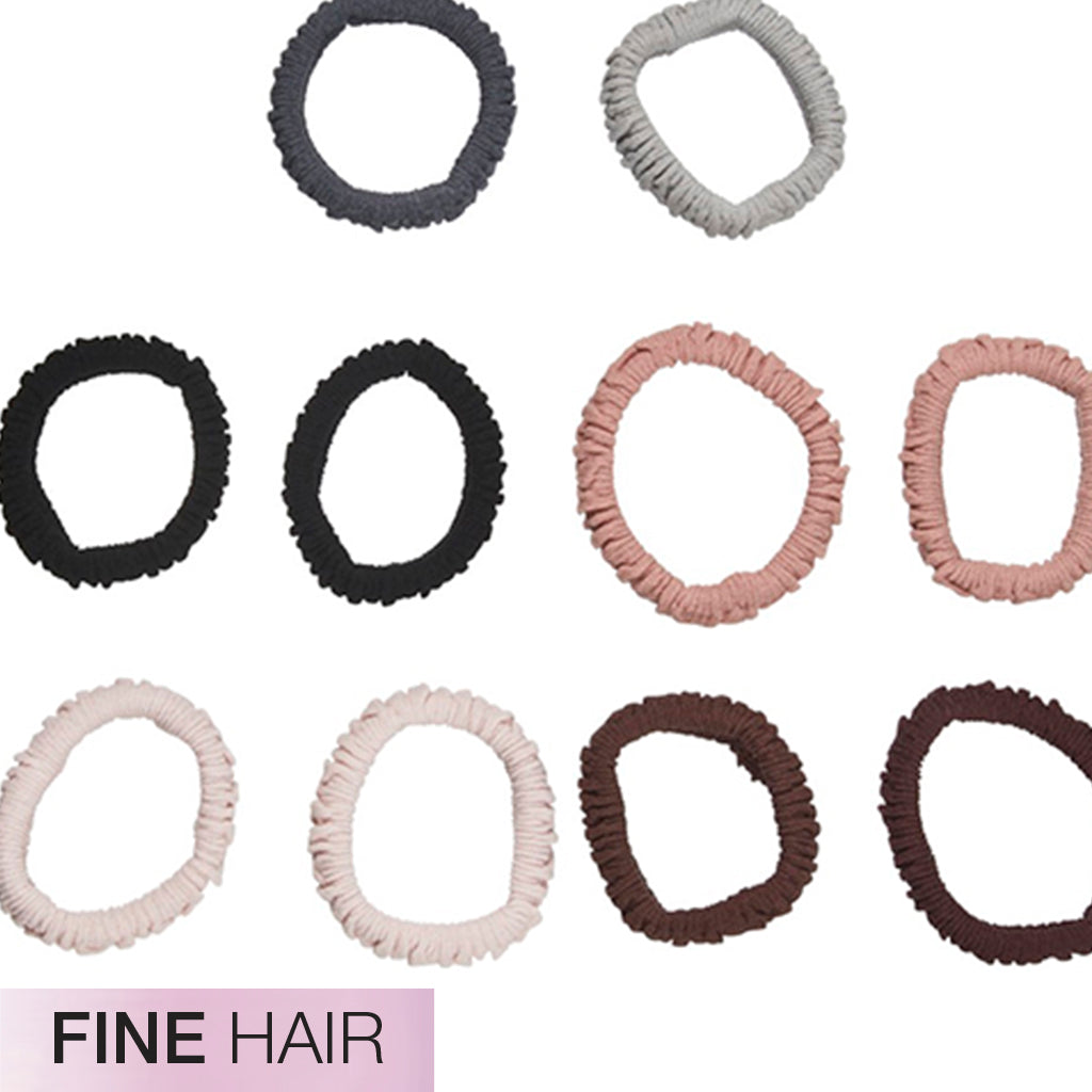 scünci Unbreakable Neutral Comfy Ponytailers for Fine Hair, 10pk-043194103454-LR-357251-4-LR eShop