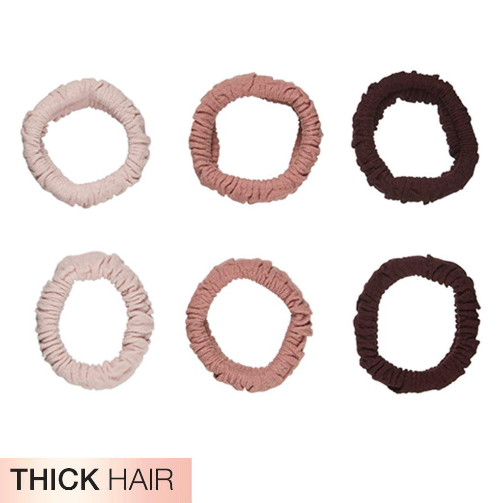 scünci Unbreakable Neutral Comfy Ponytailers for Thick Hair, 6 pack-043194103478-LR-357253-3-LR eShop