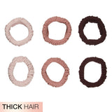 scünci Unbreakable Neutral Comfy Ponytailers for Thick Hair, 6 pack-043194103478-LR-357253-3-LR eShop