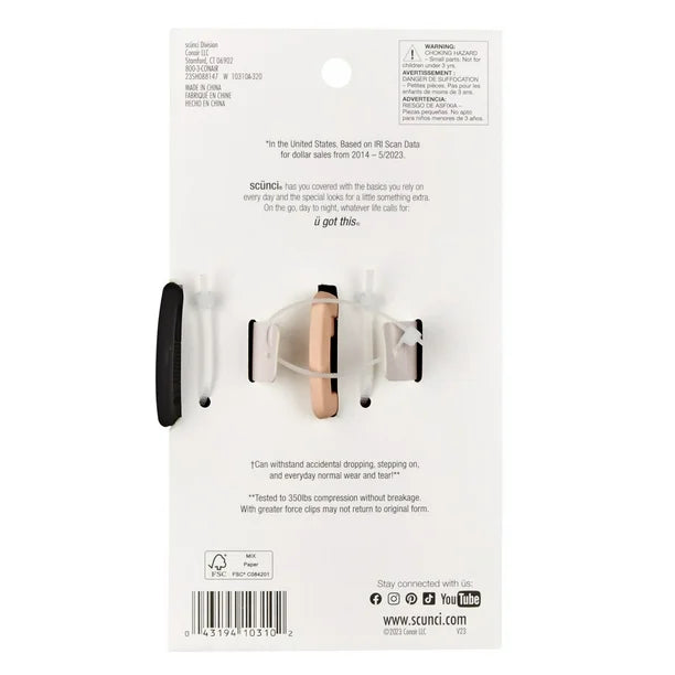 scünci Unbreakable Open Claw Clip, 2 pack-043194103102-LR-357249-6-LR eShop