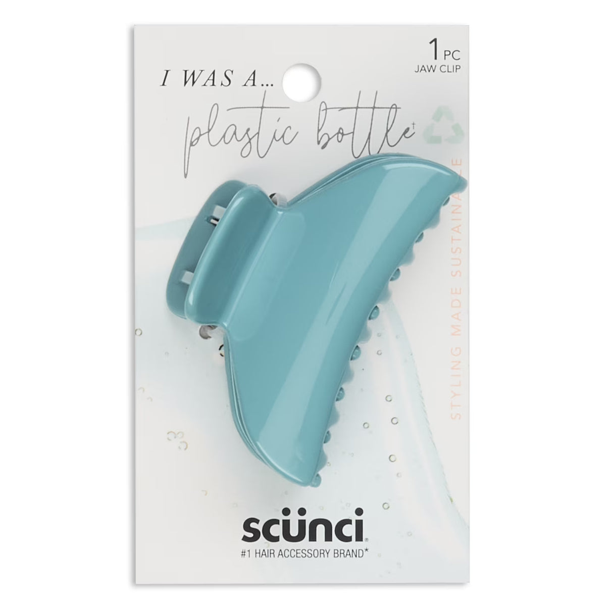 scünci Upcycled Earth-Friendly Claw Clip - Turquoise-043194354849-LR-341242-1-LR eShop