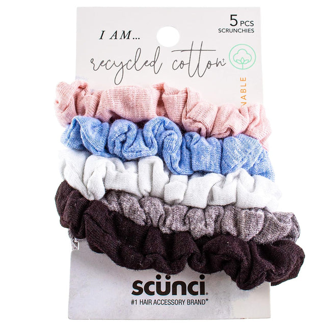scünci Upcycled Earth-Friendly Recycled Cotton Hair Scrunchies, 5 count-043194353040-LR-342233-1-LR eShop