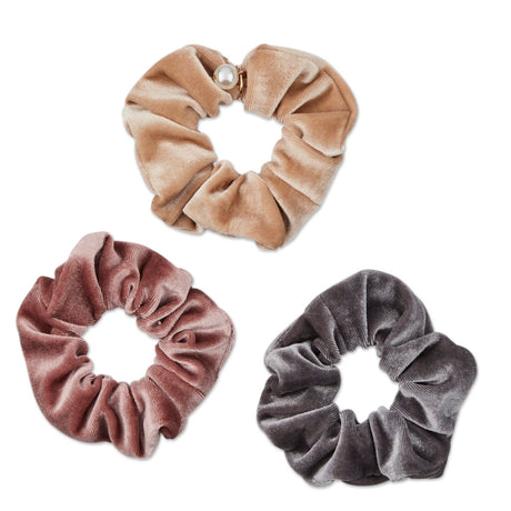 scünci Velvet Scrunchies with Pearl Charm, 3 count-043194107056-LR-358732-2-LR eShop