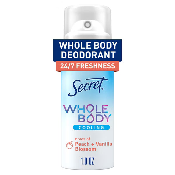 Secret Whole Body Aluminum-Free Deodorant Spray - Peach & Vanilla, 1 oz-030772170151-LR-356135-13-LR eShop