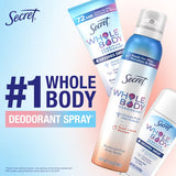 Secret Whole Body Aluminum-Free Deodorant Spray - Peach & Vanilla, 1 oz-030772170151-LR-356135-2-LR eShop