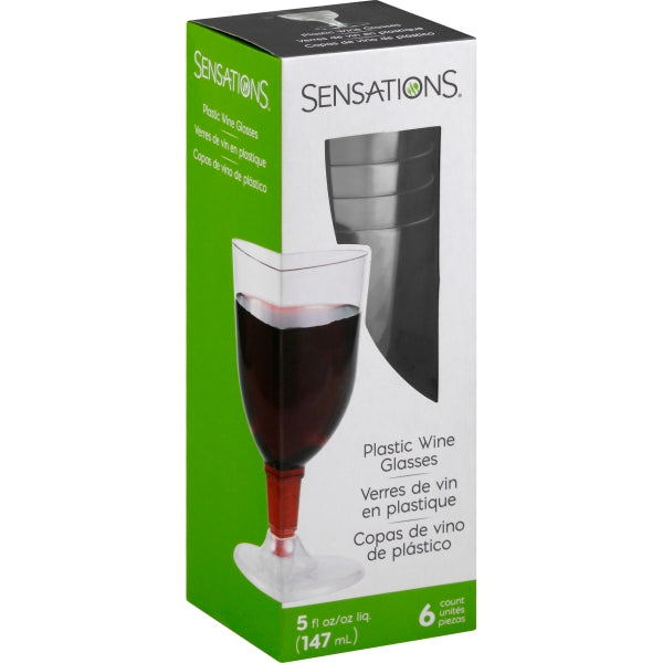 SENSATIONS 5 oz Plastic Wine Glasses, 6 count-092352988266-LR-354355-1-LR eShop