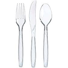 SENSATIONS Assorted Plastic Cutlery - Clear, 24 count-092352988433-LR-354361-2-LR eShop