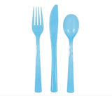 SENSATIONS Assorted Plastic Cutlery - Spa Blue, 24 count-092352988464-LR-354364-2-LR eShop