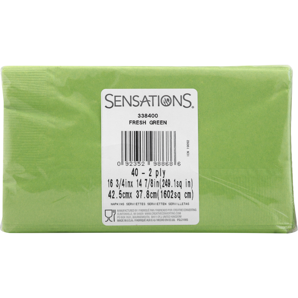 SENSATIONS Dinner Napkins - Fresh Green, 40 count-092352988686-LR-354378-2-LR eShop