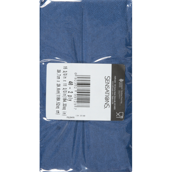 SENSATIONS Dinner Napkins - Navy Blue, 40 count-092352991297-LR-361408-3-LR eShop