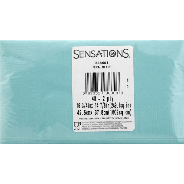 SENSATIONS Dinner Napkins - Spa Blue, 40 count-092352988693-LR-354379-2-LR eShop