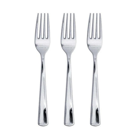 SENSATIONS Plastic Forks - Silver, 24 count-092352991006-LR-361379-2-LR eShop