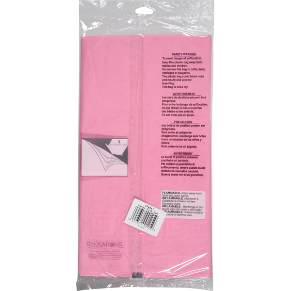 SENSATIONS Plastic Lined Tablecover - Candy Pink, 54" x 108"-092352991259-LR-361404-3-LR eShop