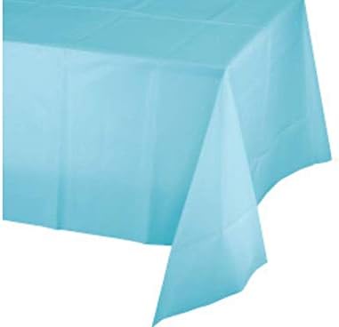 SENSATIONS Plastic Lined Tablecover - Spa Blue, 54" x 108"-092352988907-LR-354385-2-LR eShop