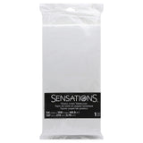 SENSATIONS Plastic Lined Tablecover - White, 54" x 108"-092352988884-LR-354383-1-LR eShop