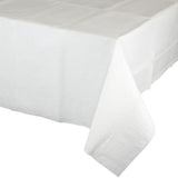 SENSATIONS Plastic Lined Tablecover - White, 54" x 108"-092352988884-LR-354383-2-LR eShop