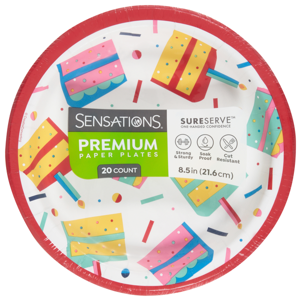 SENSATIONS Premium Paper Dinner Plates - Birthday Bliss, 20 count-092352991105-LR-361389-1-LR eShop