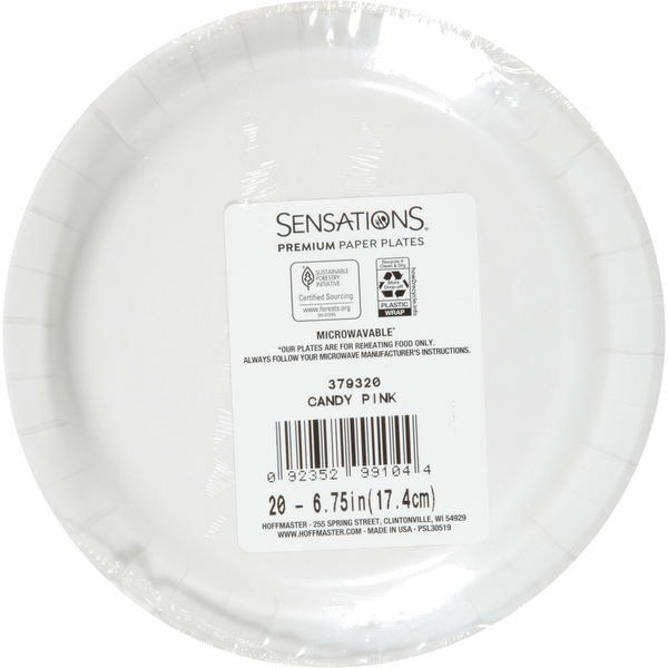 SENSATIONS Premium Paper Lunch Plates - Candy Pink, 20 count-092352991044-LR-361383-3-LR eShop