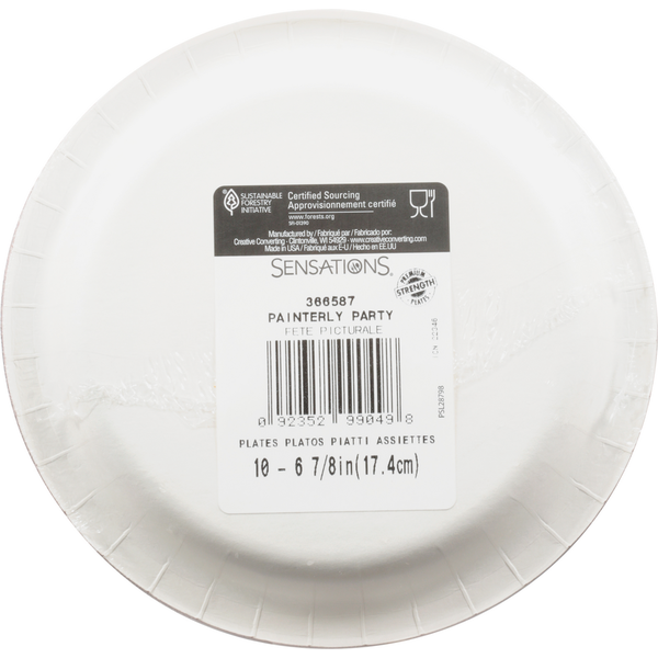 SENSATIONS Premium Paper Lunch Plates - Hip Hip Hooray, 10 count-092352990498-LR-354412-2-LR eShop