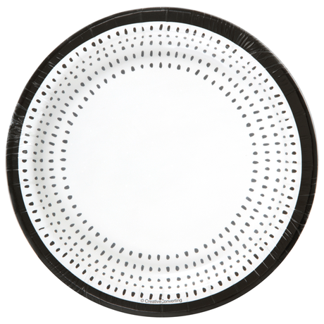 SENSATIONS Premium Paper Lunch Plates - Modern Monochrome, 20 count-092352991075-LR-361386-1-LR eShop