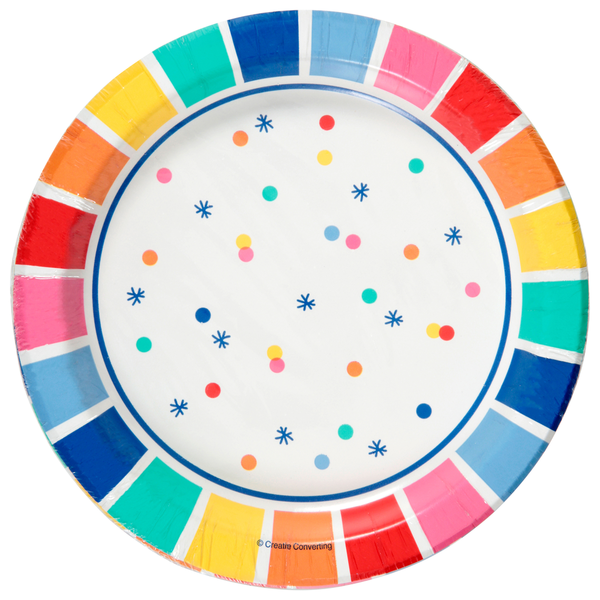 SENSATIONS Premium Paper Lunch Plates - Prismatic Party, 20 count-092352991068-LR-361385-1-LR eShop