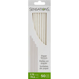 SENSATIONS Smoothie Paper Straws - White, 50 count-092352989089-LR-354393-1-LR eShop