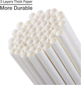 SENSATIONS Smoothie Paper Straws - White, 50 count-092352989089-LR-354393-3-LR eShop