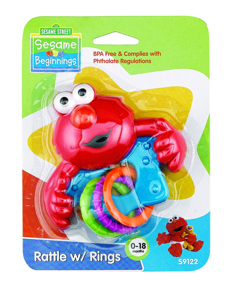 Sesame Street Sesame Beginnings Elmo Rattle With Rings - Assorted Colors-094606091227-LR-353594-1-LR eShop