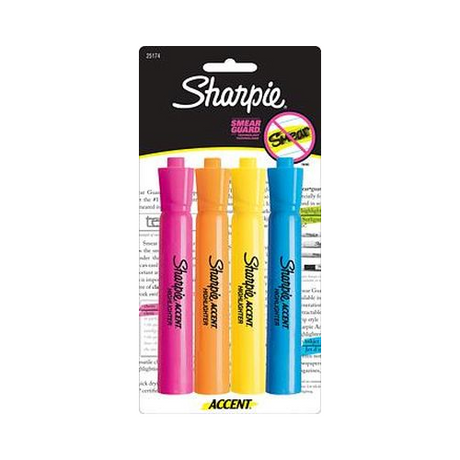 Sharpie Accent Tank-Style Highlighters 4Ct Assorted Colors-071641251748-LR-114440-1-LR eShop