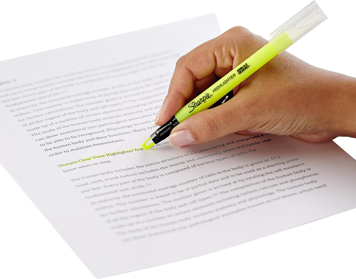 Sharpie Clear View Highlighter Stick - Yellow, 3 count-071641097964-LR-349215-4-LR eShop