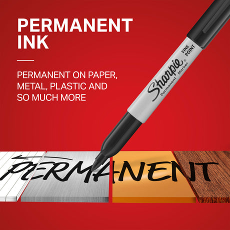 Sharpie Fine Tip Permanent Marker - Black, 2 Count-071641301627-LR-107362-2-LR eShop