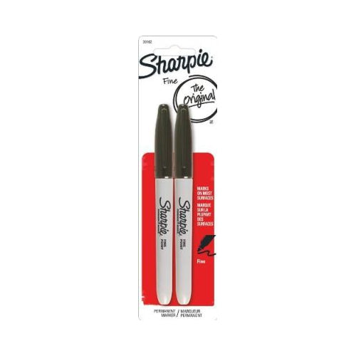 Sharpie Permanent Marker, Fine, Black, 2 Count-071641301627-LR-107362-1-LR eShop