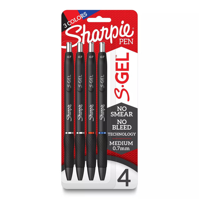 Sharpie S-Gel Medium Tip Retractable Pens - Assorted, 4 count-071641172272-LR-337034-1-LR eShop