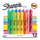Sharpie Tank Highlighters Chisel Tip - Assorted Fluorescent, 12 count-716412021082-LR-359433-1-LR eShop