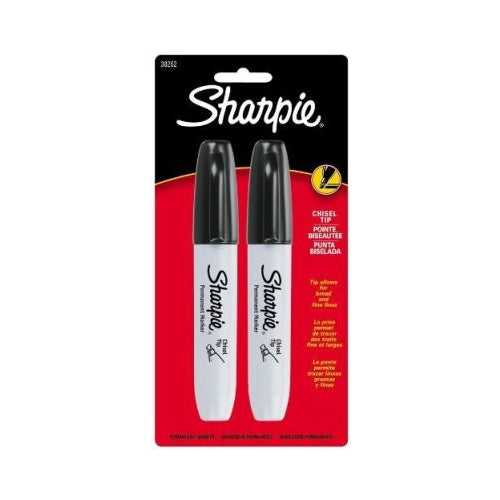 Sharpie Top Broad/Large Permanent Marker Chisel Tip, Black, 2 Count-071641382626-LR-202898-1-LR eShop