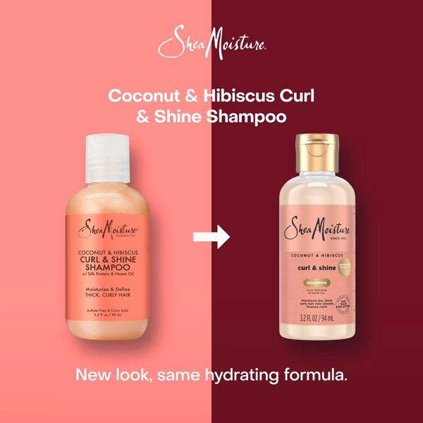 Shea Moisture Coconut & Hibiscus Curl & Shine Shampoo, 3.2 oz-764302290711-LR-355233-3-LR eShop