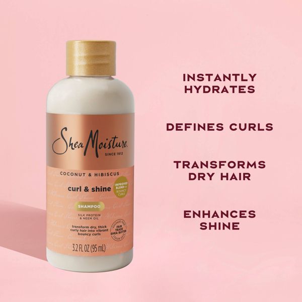 Shea Moisture Coconut & Hibiscus Curl & Shine Shampoo, 3.2 oz-764302290711-LR-355233-4-LR eShop