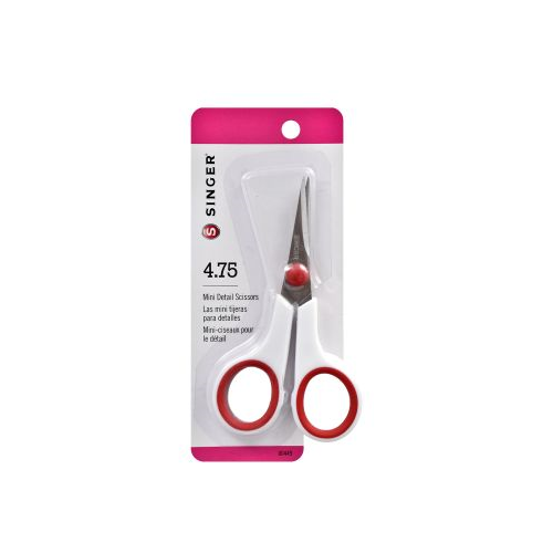 SINGER 4-3/4 inch Craft Scissors with Red & White Comfort Grip-075691004491-LR-175074-1-LR eShop