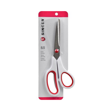 SINGER 8-1/2 inch Fabric Scissors with Red & White Comfort Grip-075691004453-LR-107194-1-LR eShop