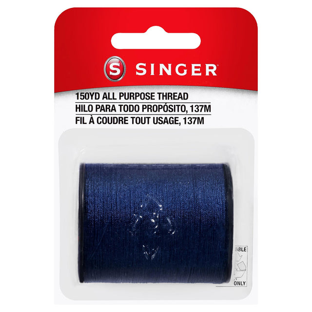 SINGER All-Purpose Sewing Thread - Navy, 150 yards-075691600136-LR-81091-1-LR eShop