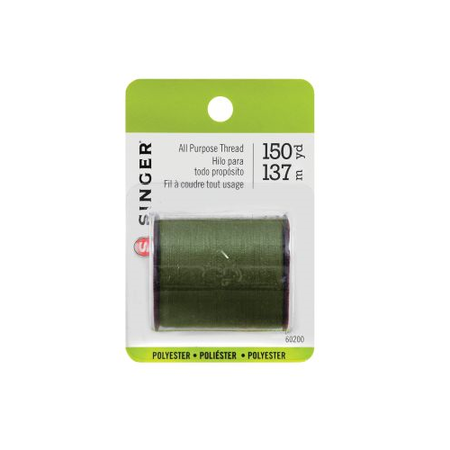 SINGER All-Purpose Sewing Thread, Olive, 150 yards, 100% Polyester-075691602000-LR-217051-1-LR eShop