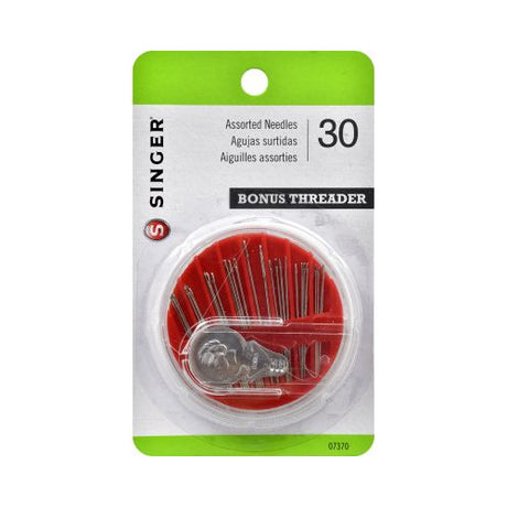 SINGER Assorted Hand Needles in Compact with Built-In Needle Threader Storage, 30 Count-075691073701-LR-254162-1-LR eShop