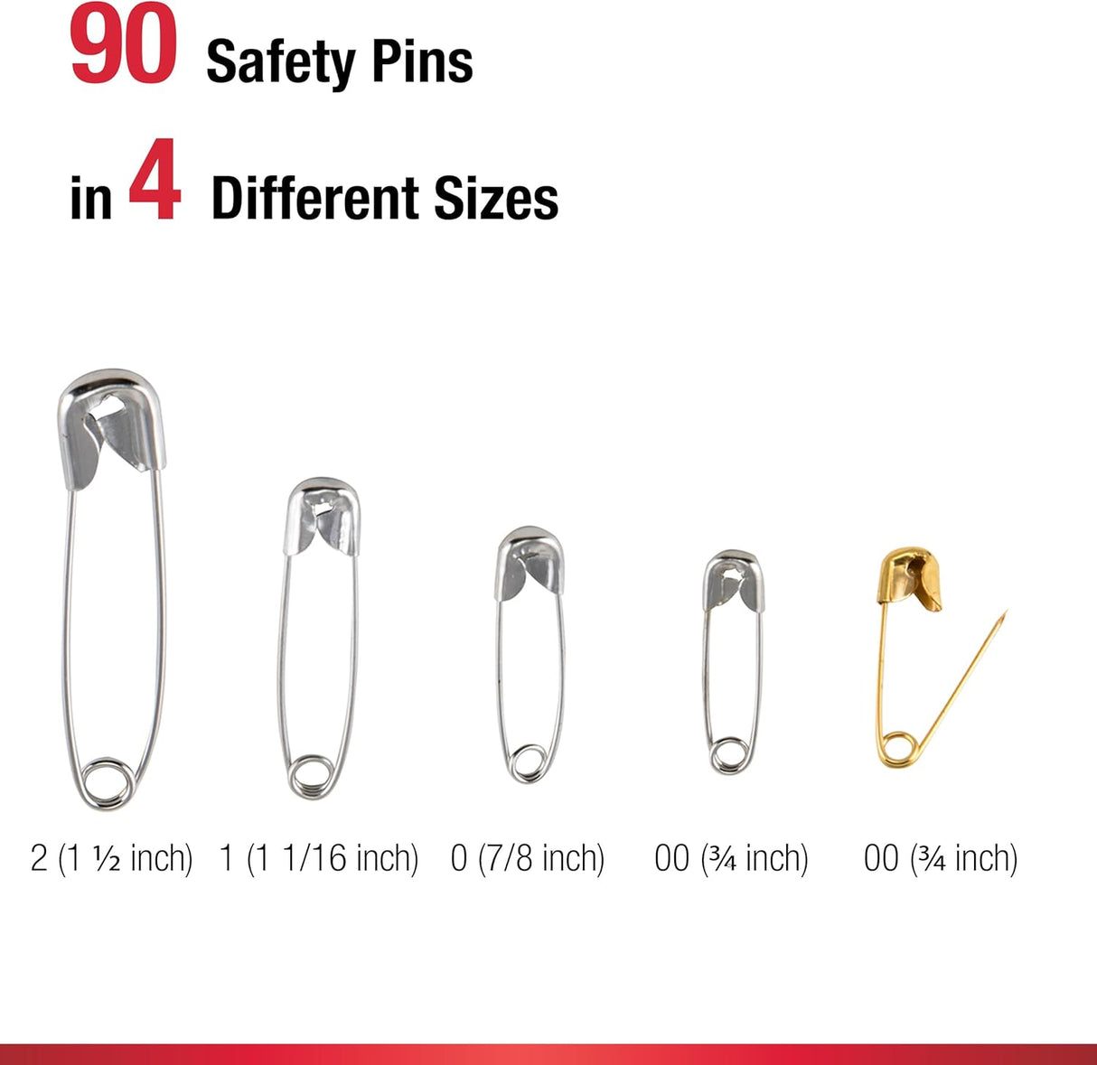 SINGER Assorted Sized Safety Pins - 90 count-075691002213-LR-00452-2-LR eShop